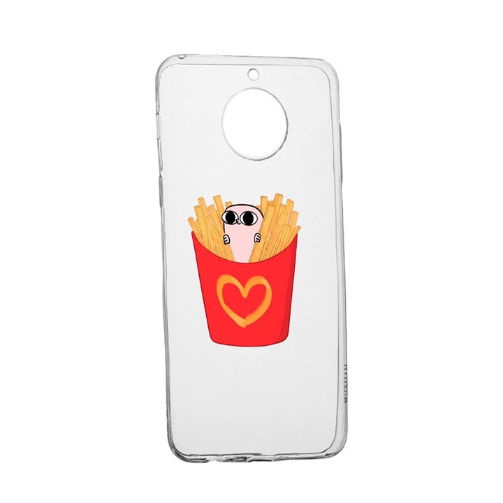 Husa Silicon I Love Chips, Compatibila cu Xiaomi Redmi Note 9 Pro 5G, rezistenta la uzura, anti-alunecare, 602