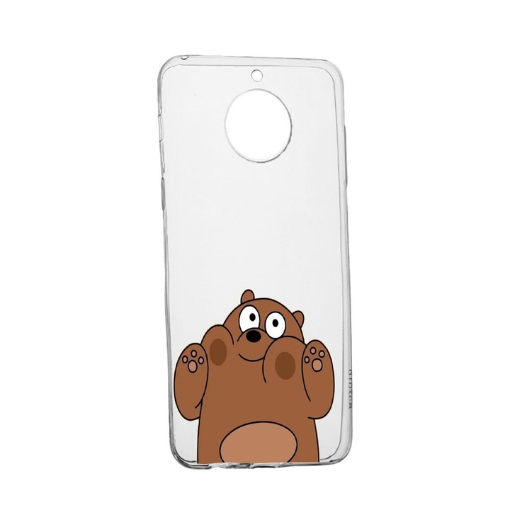 Husa Silicon Ursuleti, Compatibila cu Xiaomi Redmi Note 9 Pro 5G, rezistenta la uzura, anti-alunecare, 589