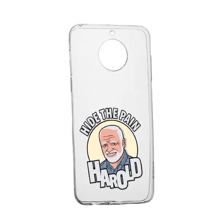 Husa Silicon Meme - Harold, Compatibila cu Xiaomi Redmi Note 9 Pro 5G, rezistenta la uzura, anti-alunecare, 662