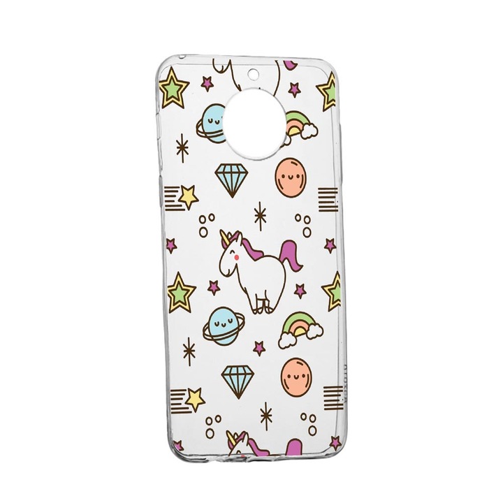 Husa Silicon Unicorn - universe, Compatibila cu Xiaomi Redmi Note 9 Pro 5G, rezistenta la uzura, anti-alunecare, 526
