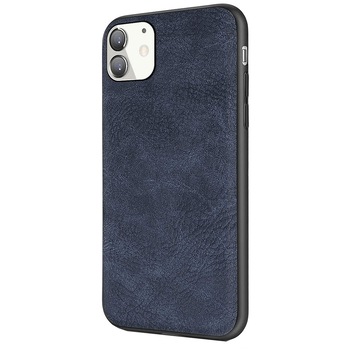 Husa protectie pentru iPhone 11, Ultra Slim, din piele, Albastru, Joyshell Husa protectie pentru iPhone 11, Ultra Slim, din piele, Albastru, Joyshell