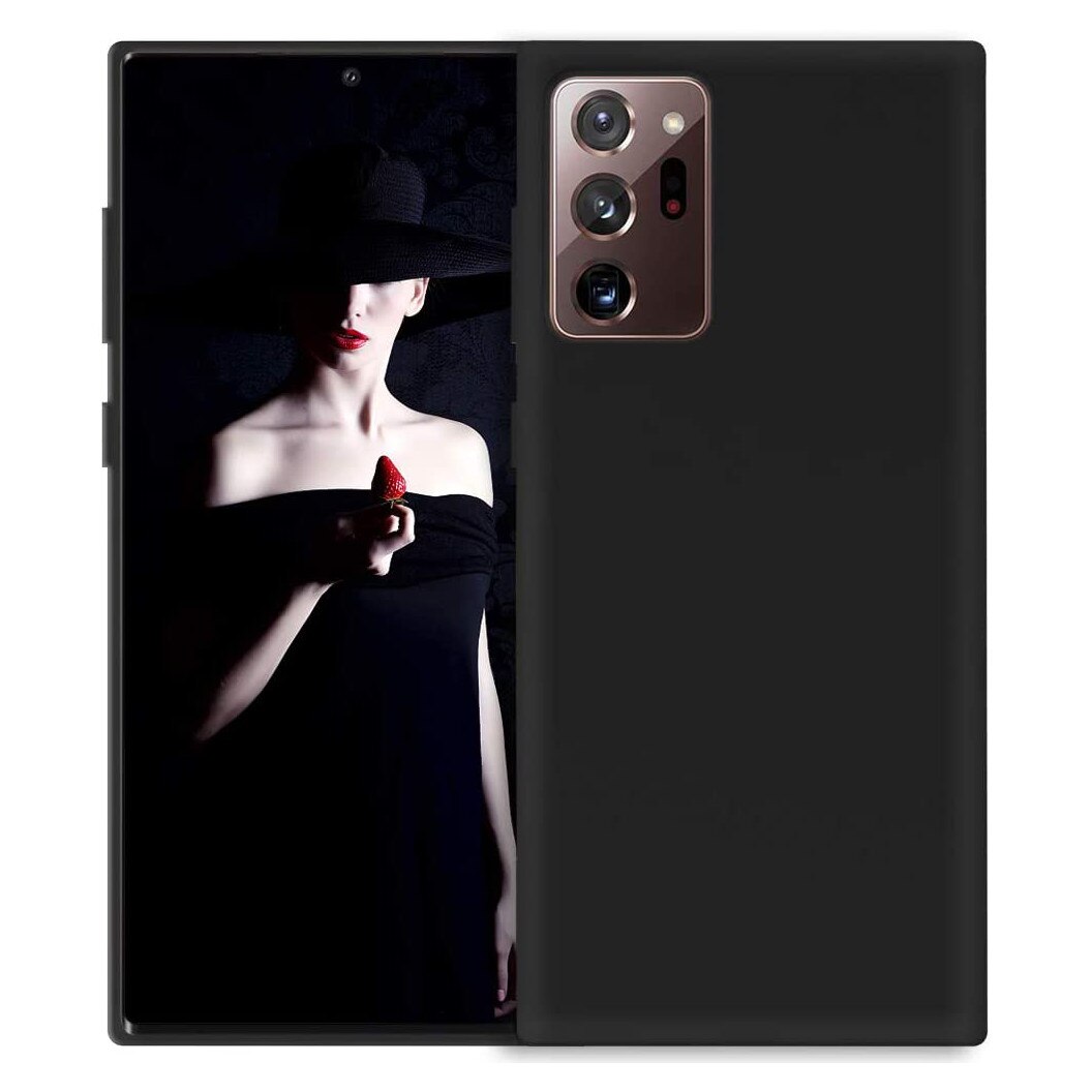 Husa protectie pentru Samsung Galaxy Note 20, Ultra Slim, Ultra Soft, din silicon cu microfibra la interior, Negru