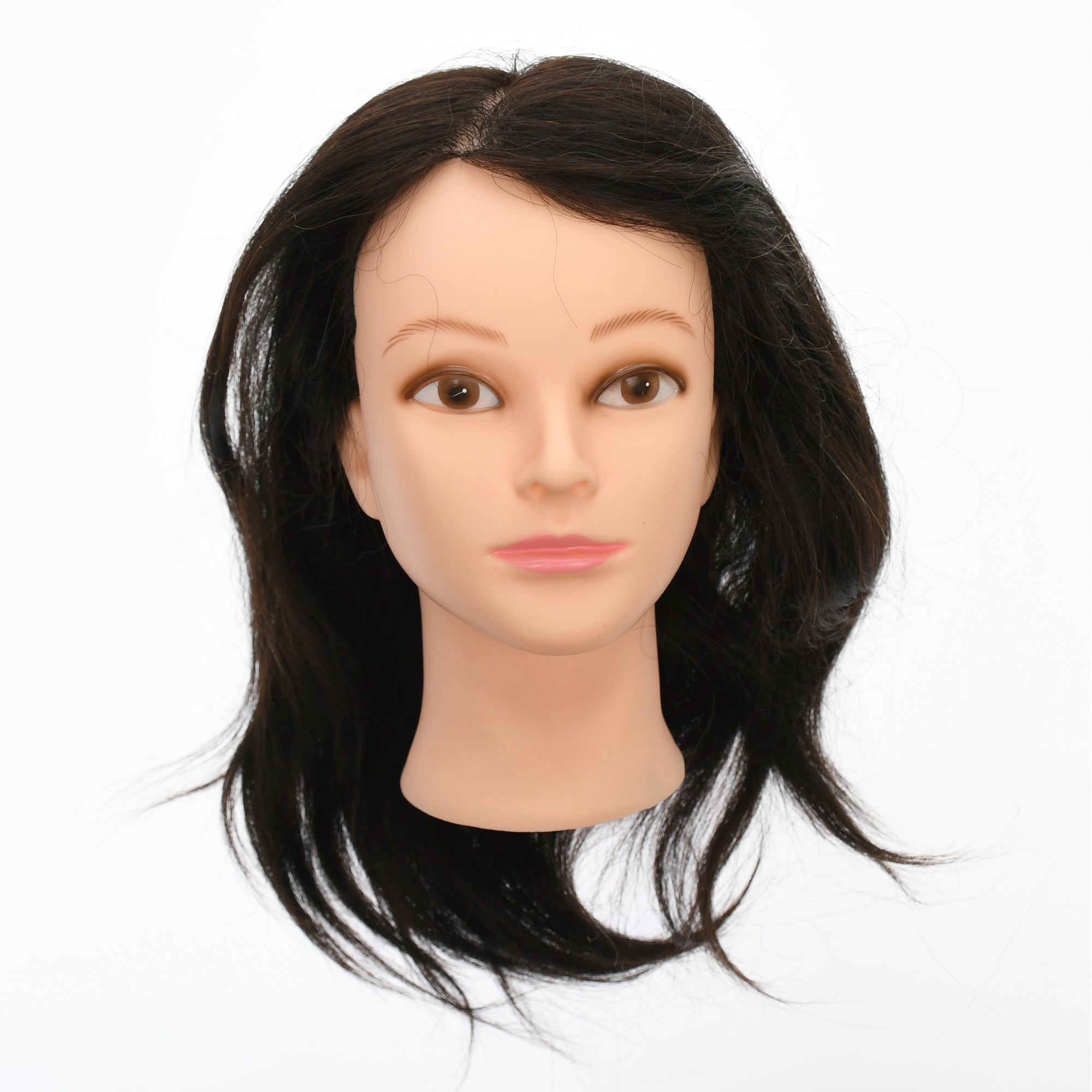 Cap practica 50 cm, 100% par natural negru - 18QZF