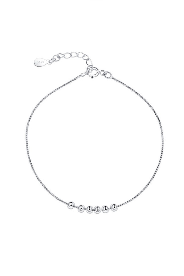 Bratara din argint 925 Simplify cu bilute rotunde, lungime ajustabila, perfecta cadou, aniversare, sarbatori