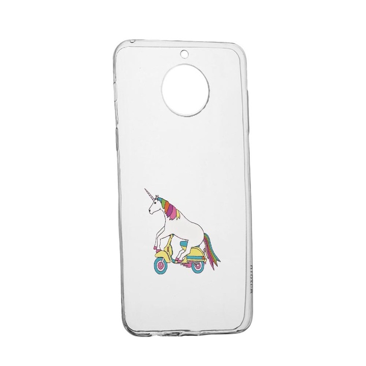 Husa Silicon Unicorn On The Road, Compatibila cu Xiaomi Redmi Note 9 Pro 5G, rezistenta la uzura, anti-alunecare, 528