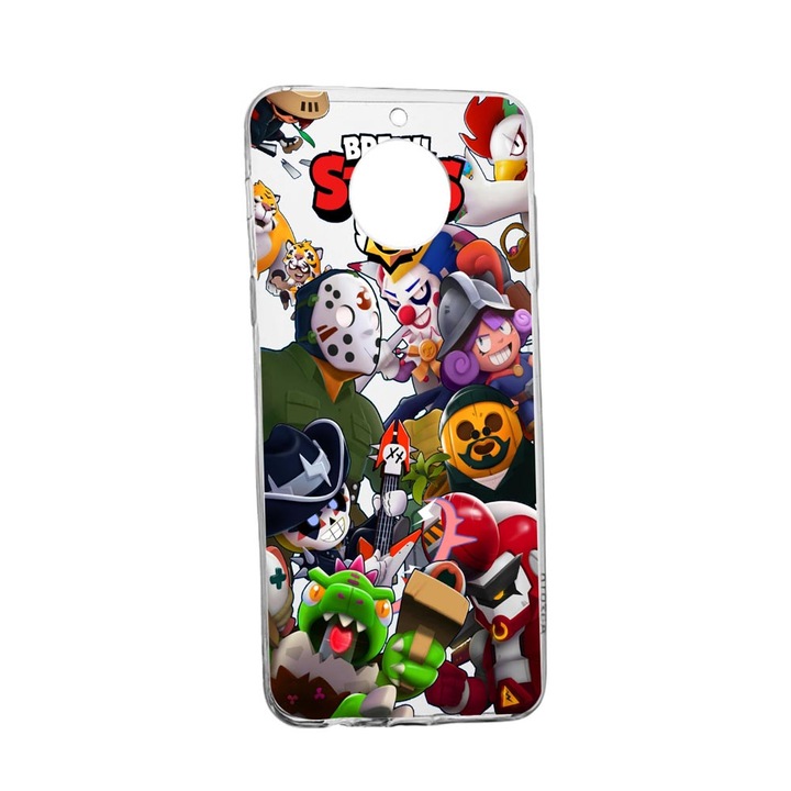 Husa Silicon Brawl Stars, Compatibila cu Xiaomi Redmi Note 9 Pro 5G, rezistenta la uzura, anti-alunecare, 646