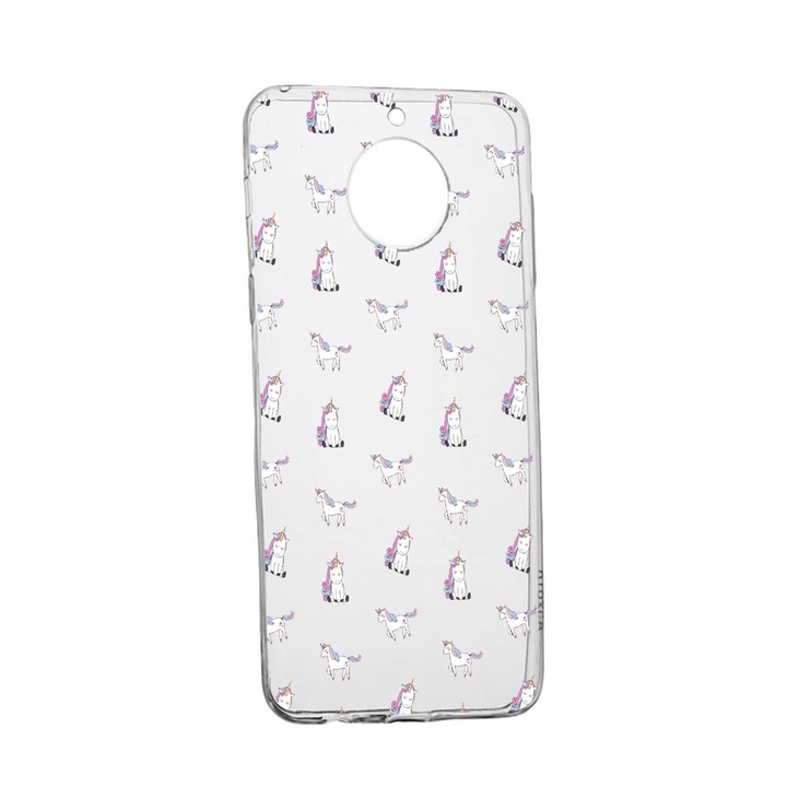 Husa Silicon Unicorn, Compatibila cu Xiaomi Redmi Note 9 Pro 5G, rezistenta la uzura, anti-alunecare, 522