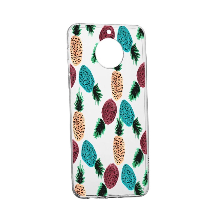 Husa Silicon Ananas, Compatibila cu Xiaomi Redmi Note 9 Pro 5G, rezistenta la uzura, anti-alunecare, 669