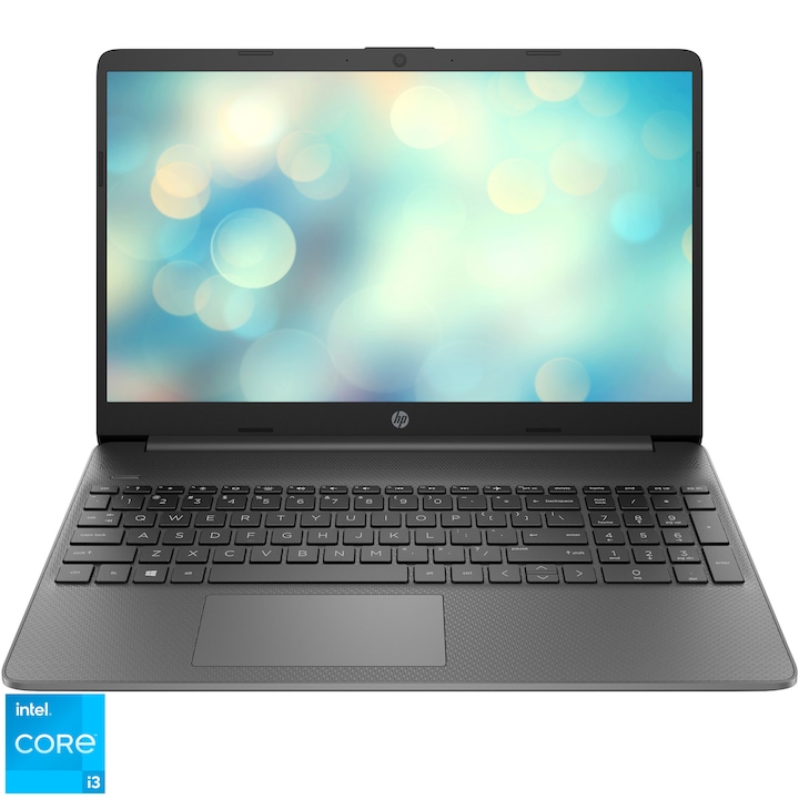 Laptop HP 15s-fq2026nq cu procesor Intel® Core™ i3-1115G4 pana la 4.10 GHz, 15.6", Full HD, IPS, 8GB, 256GB SSD, Intel® UHD Graphics, Free DOS, Grey