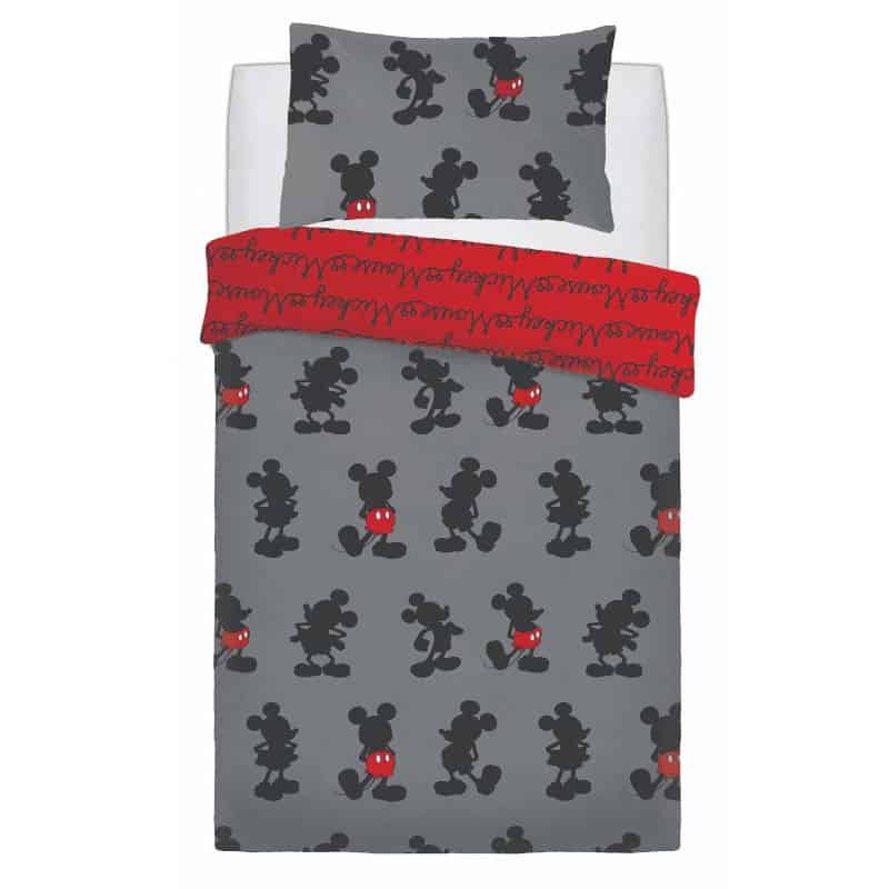 Set de duvet Disney ,Mickey Mouse Pops Of Red ,o persoana,culoare negru cu rosu
