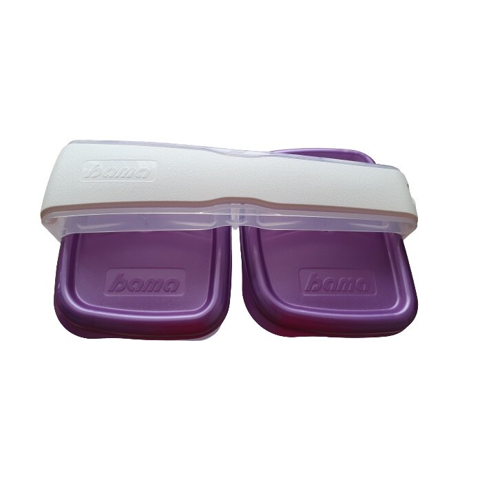 Set caserole alimentare pentru pranz, mov, 2 x 0.75 litrii