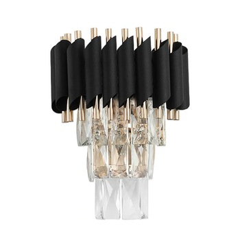 Aplica sticla Lampa de perete negru, dormitor, decorare pentru hotel, corp de iluminat, lampa de noptiera 2XE14 Aplica sticla Lampa de perete negru, dormitor, decorare pentru hotel, corp de iluminat, lampa de noptiera 2XE14