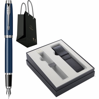 Stilou Parker IM Royal Standard Matte Blue CT Personalizat prin Gravura Laser in Cutie cu Etui Parker si Punga Parker Stilou Parker IM Royal Standard Matte Blue CT Personalizat prin Gravura Laser in Cutie cu Etui Parker si Punga Parker