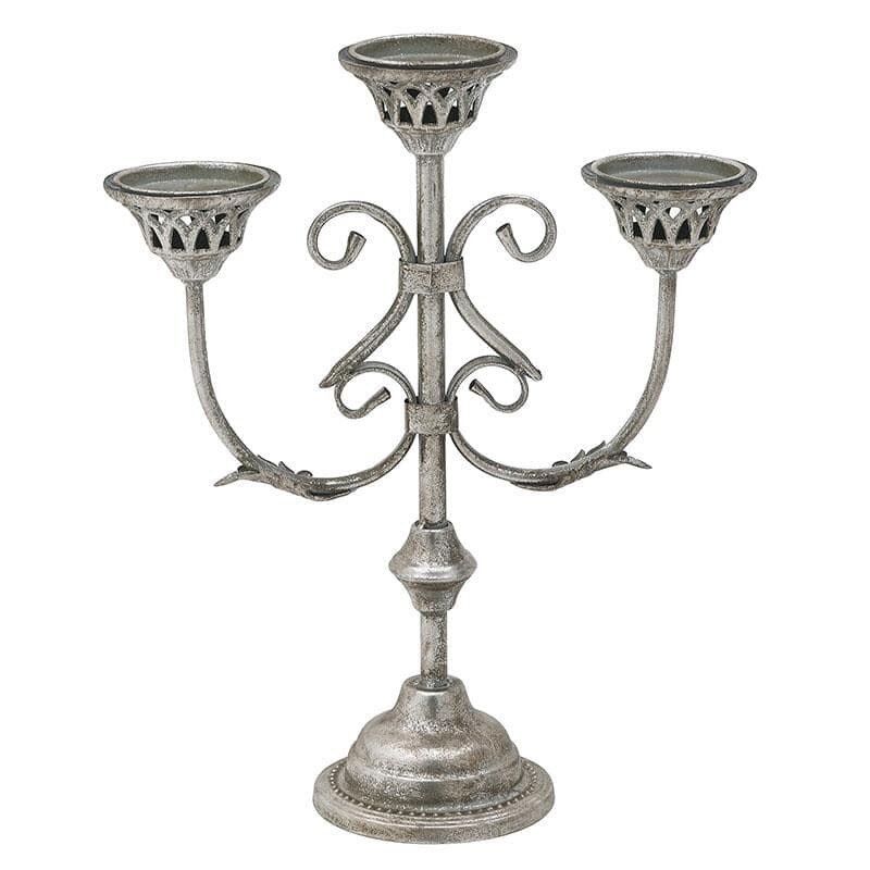 Sfesnic Antique Silver din metal cu 3 brate 39 x 15 x 46 cm