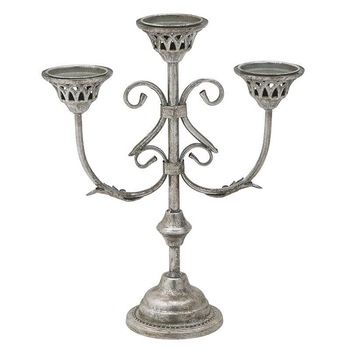 Sfesnic Antique Silver din metal cu 3 brate 39 x 15 x 46 cm Sfesnic Antique Silver din metal cu 3 brate 39 x 15 x 46 cm