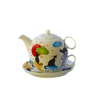 Set ceai Meo, trei piese, Ceainic 0,4l, cana 0,2l Set ceai Meo, trei piese, Ceainic 0,4l, cana 0,2l