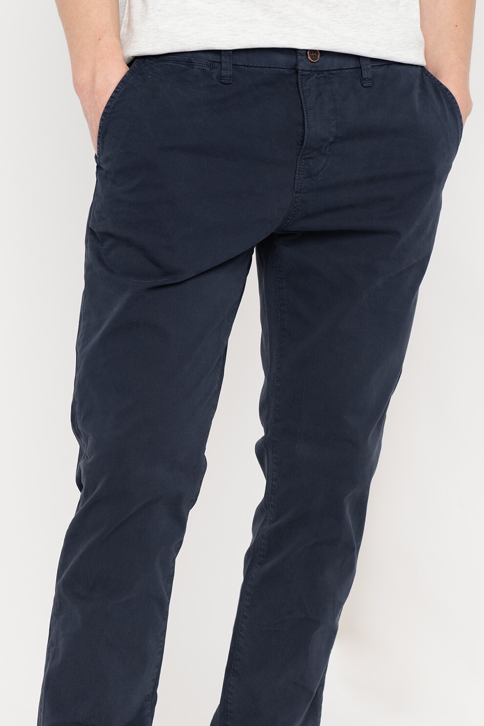 Mustang, Pantaloni chino conici, Bleumarin, W31-L32