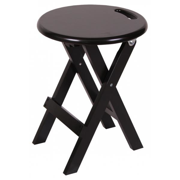 Set 2 scaune pliabile de tip taburet din lemn de fag Moderna Smart, wenge