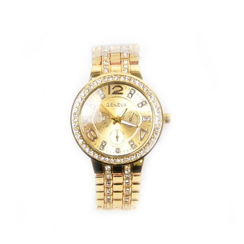 Ceas de mana dama elegant, auriu, Geneva - GVAUR156 Ceas de mana dama elegant, auriu, Geneva - GVAUR156