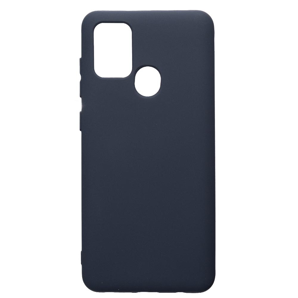Husa de protectie Samsung Galaxy A21S, silicon, cu interiorul din material textil, protectie camera, Alaskan Blue, Premium