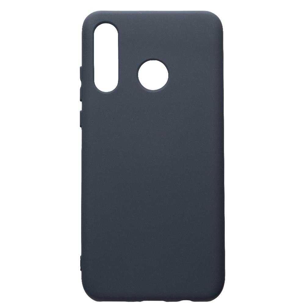 Husa de protectie Huawei P30 Lite, silicon, cu interiorul din material textil, protectie camera, Alaskan Blue, Premium