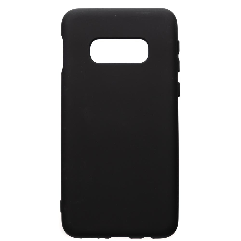 Husa de protectie Samsung Galaxy S10E, silicon, cu interiorul din material textil, protectie camera, Black, Premium