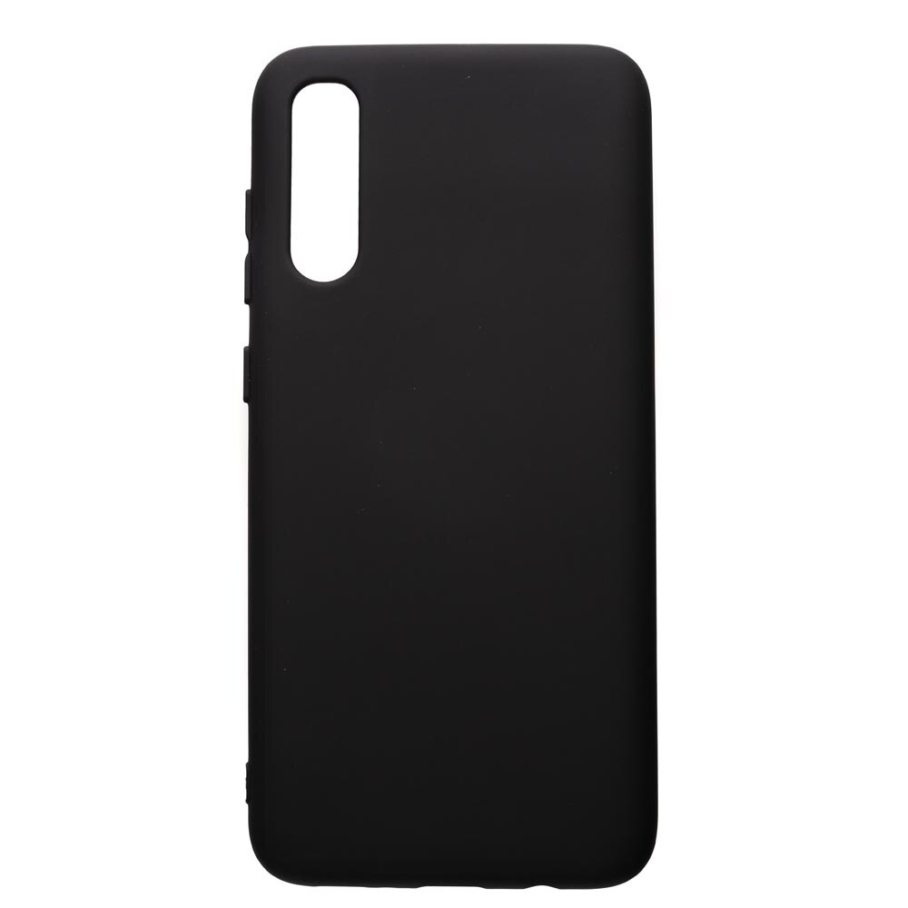 Husa de protectie Samsung Galaxy A70, silicon, cu interiorul din material textil, protectie camera, Black, Premium