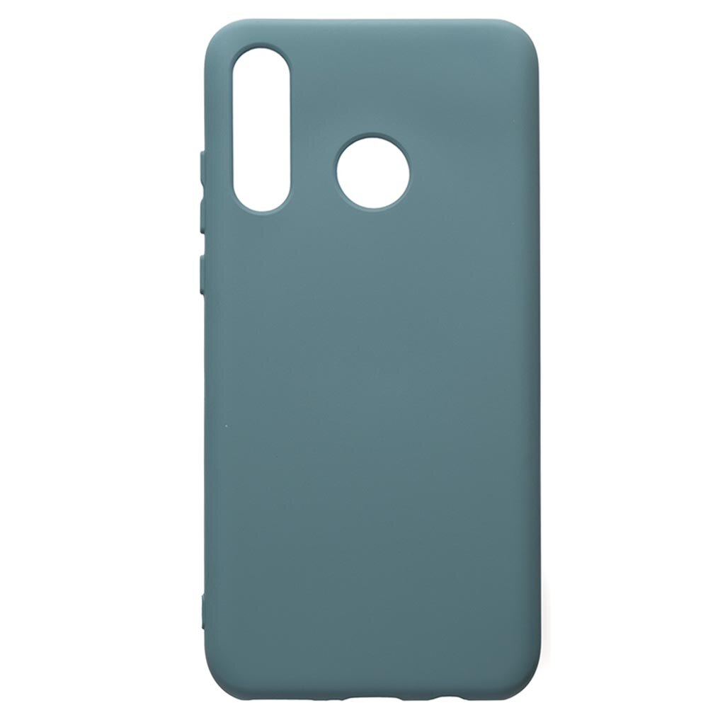 Husa de protectie Huawei P30 Lite, silicon, cu interiorul din material textil, protectie camera, Cornflower, Premium