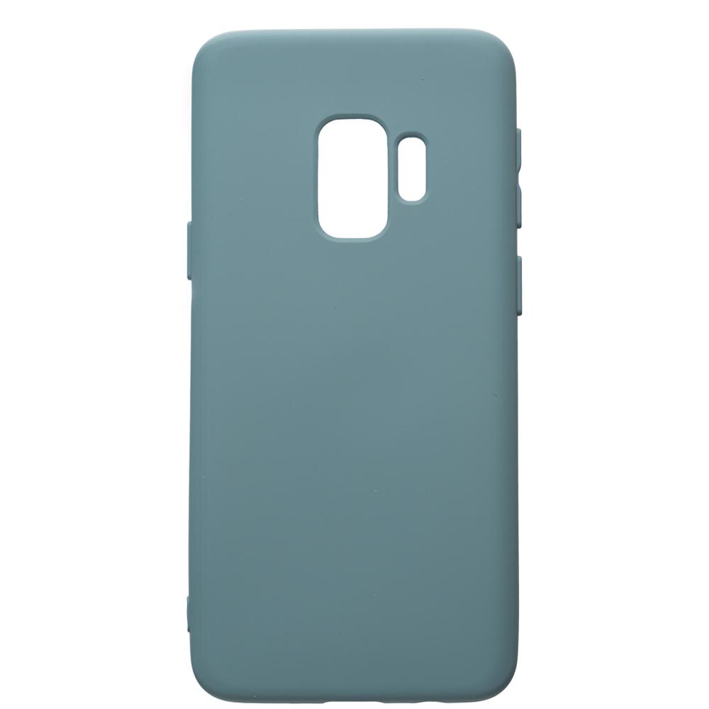 Husa de protectie Samsung Galaxy S9, silicon, cu interiorul din material textil, protectie camera, Cornflower, Premium