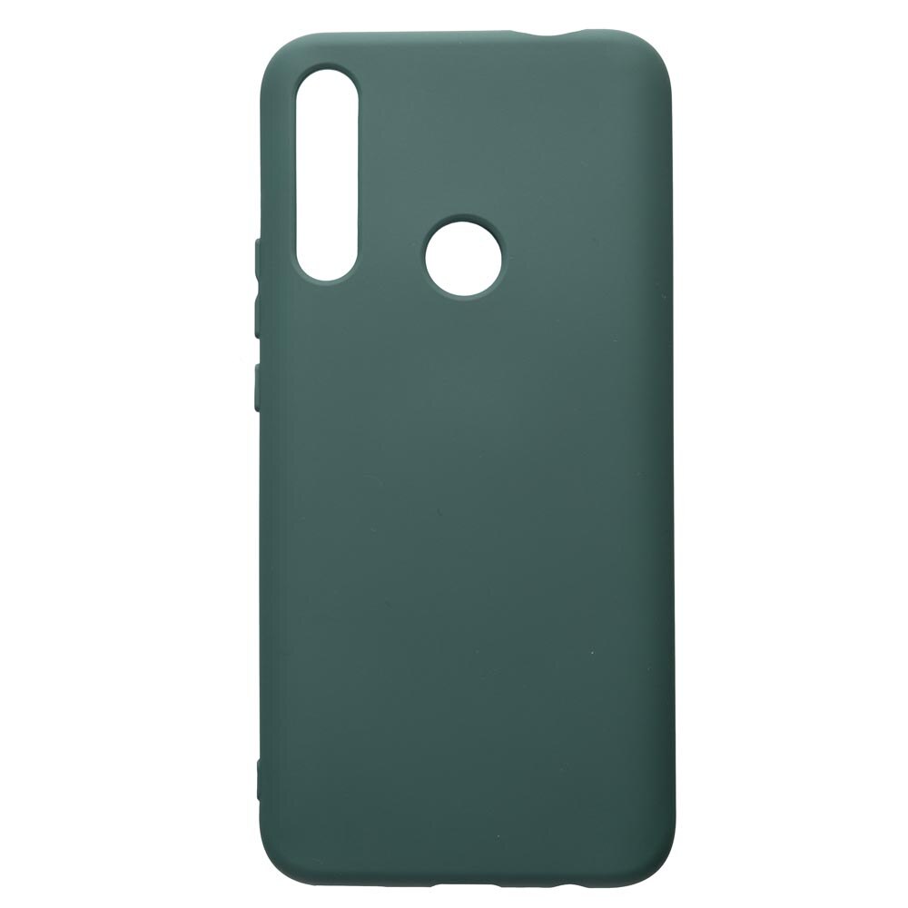 Husa de protectie Huawei P Smart Z, silicon, cu interiorul din material textil, protectie camera, Forest Green, Premium