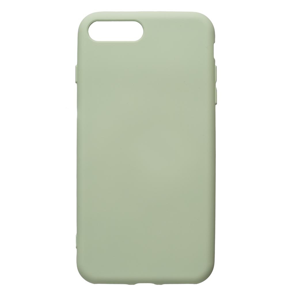 Husa de protectie Apple iPhone 8 Plus / iPhone 7 Plus, silicon, cu interiorul din material textil, protectie camera, Beryl Green, Premium