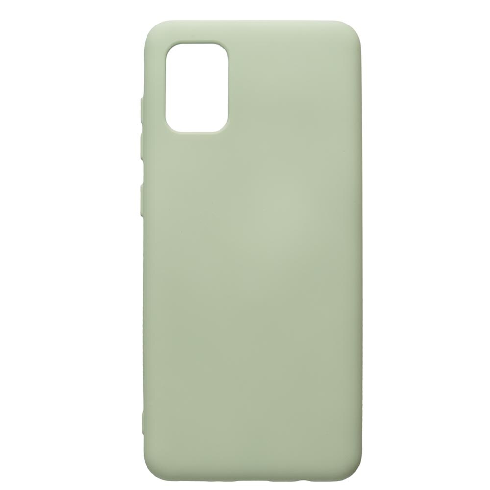 Husa de protectie Samsung Galaxy A41, silicon, cu interiorul din material textil, protectie camera, Beryl Green, Premium