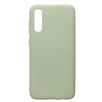 Husa de protectie Samsung Galaxy A70, silicon, cu interiorul din material textil, protectie camera, Beryl Green, Premium Husa de protectie Samsung Galaxy A70, silicon, cu interiorul din material textil, protectie camera, Beryl Green, Premium