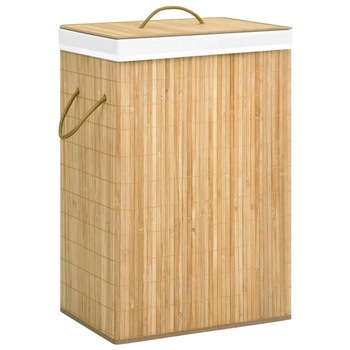 Cos de rufe vidaXL, Bambus, 72 L, 40 x 30 x 60 cm, Maro miere Cos de rufe vidaXL, Bambus, 72 L, 40 x 30 x 60 cm, Maro miere