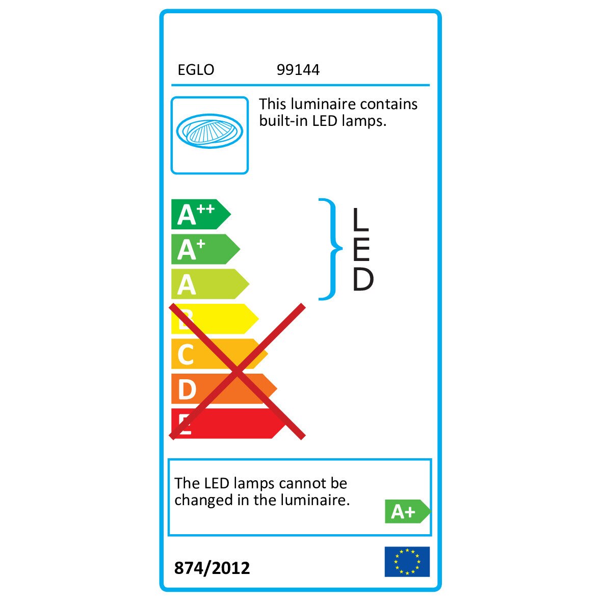 Spot incastrat EGLO FUEVA 5 99144, LED 10.5W 1200lm 3000K IP20, Negru ...