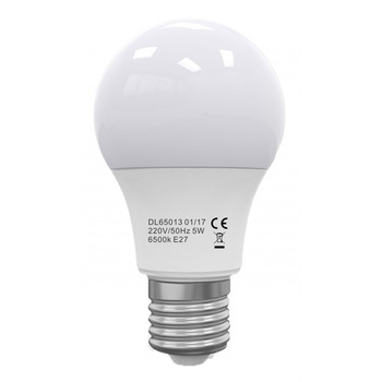 Bec LED E27 5W 220V 6400K 420Lm A60, Lumina Rece Bec LED E27 5W 220V 6400K 420Lm A60, Lumina Rece