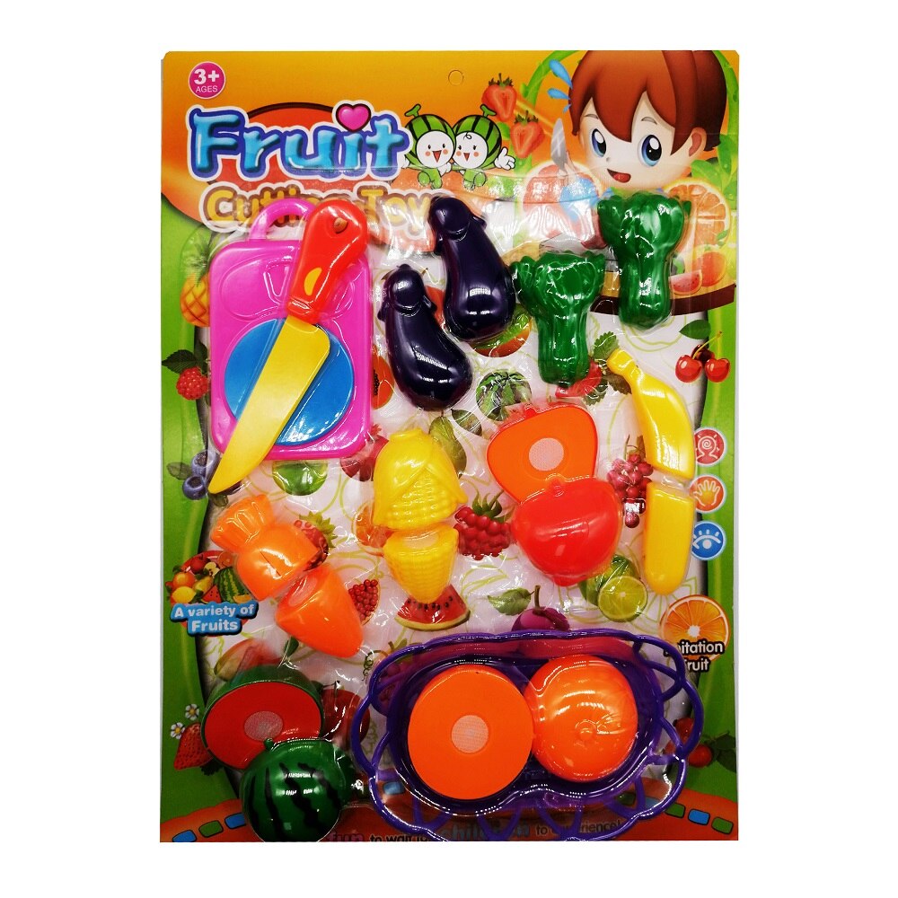 Set de 20 piese legume si fructe cu scai, usor de taiat cu cutit inclus