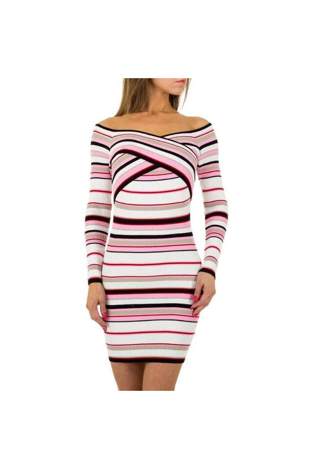 Rochie julie BY JCL P544 culoare multicolor marime M/L