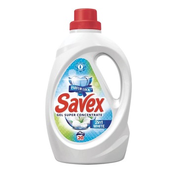 Detergent de Rufe Lichid SAVEX 2 in 1 Parfum Lock White, 1L, 20 Spalari Detergent de Rufe Lichid SAVEX 2 in 1 Parfum Lock White, 1L, 20 Spalari