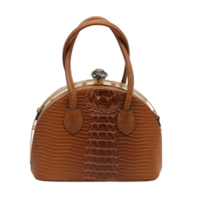 Geanta dama caza pelletteria piele ecologica maro coniac