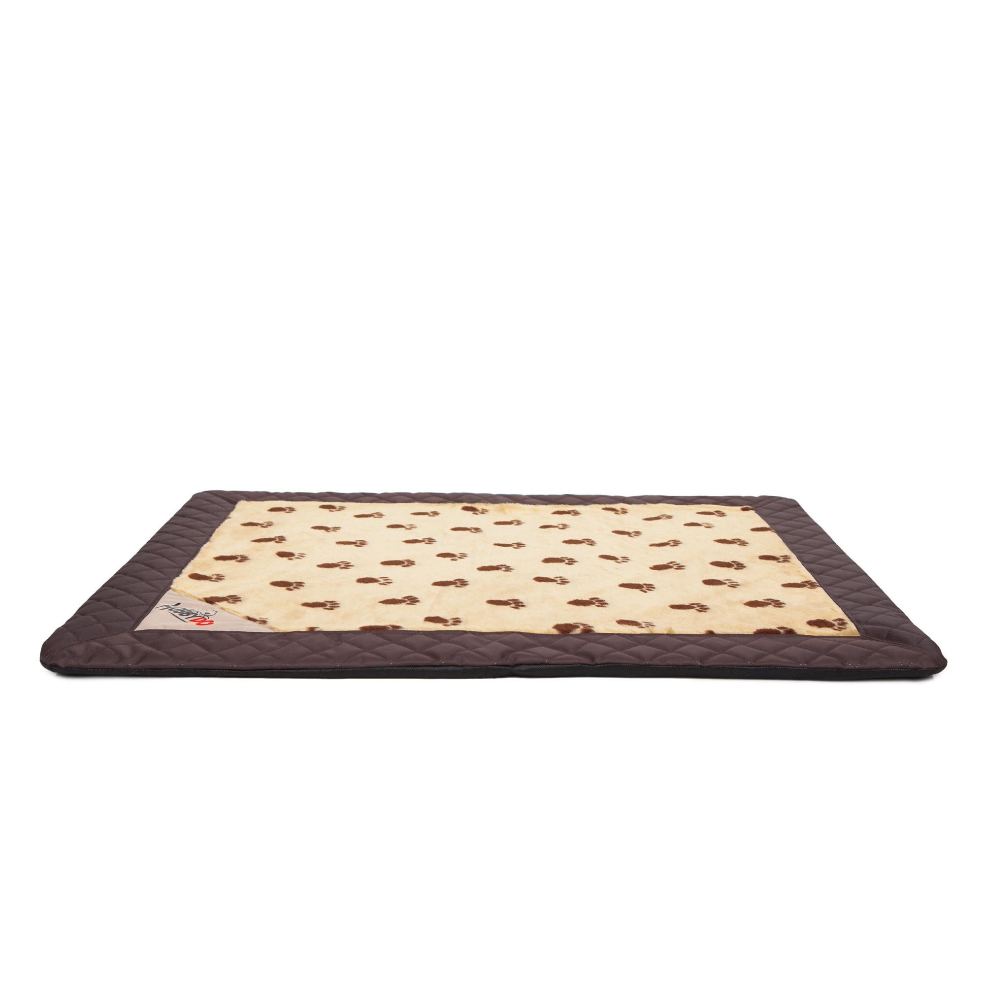 Saltea pentru animale de companie, Bej cu labe/Negru, Hobbydog, Marimea L - 70x50 cm