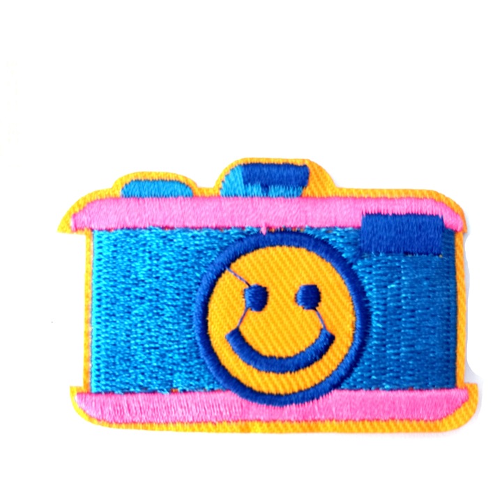 Petic textil / patch brodat Aparat Foto 5.5x3.6 cm