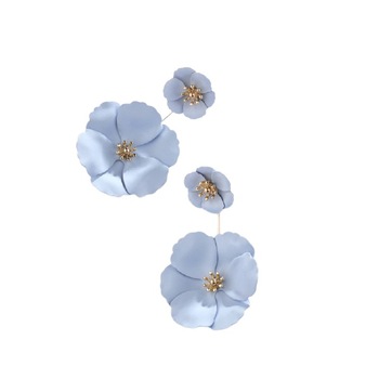 Cercei floare, Surub, Albastru Cercei floare, Surub, Albastru