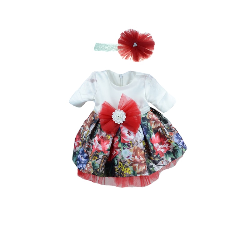 Rochie eleganta pentru fete Colibri 280MLC, Multicolor, 92 cm