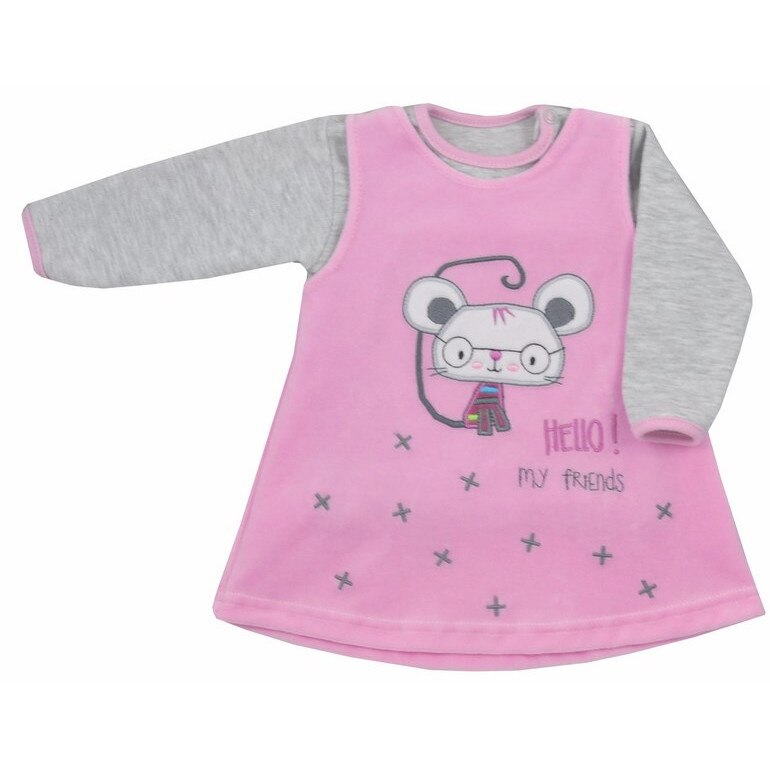 Set 2 piese rochie si bluza Koala Hello 04-861R1, Roz, 86