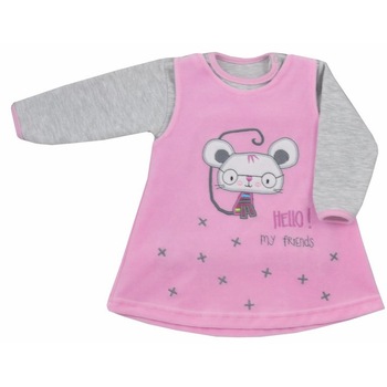 Set 2 piese rochie si bluza Koala Hello 04-861R1, Roz, 86 Set 2 piese rochie si bluza Koala Hello 04-861R1, Roz, 86