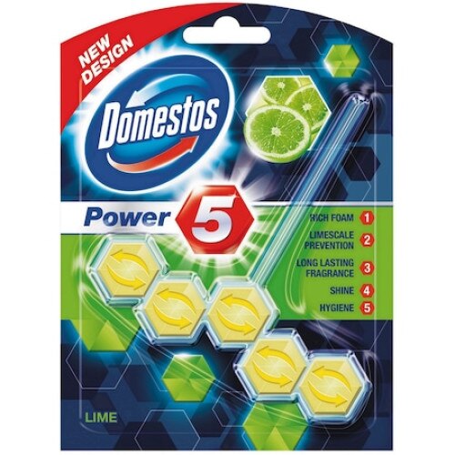 Odorizant toaleta Domestos Power 5 Lime 55 grame