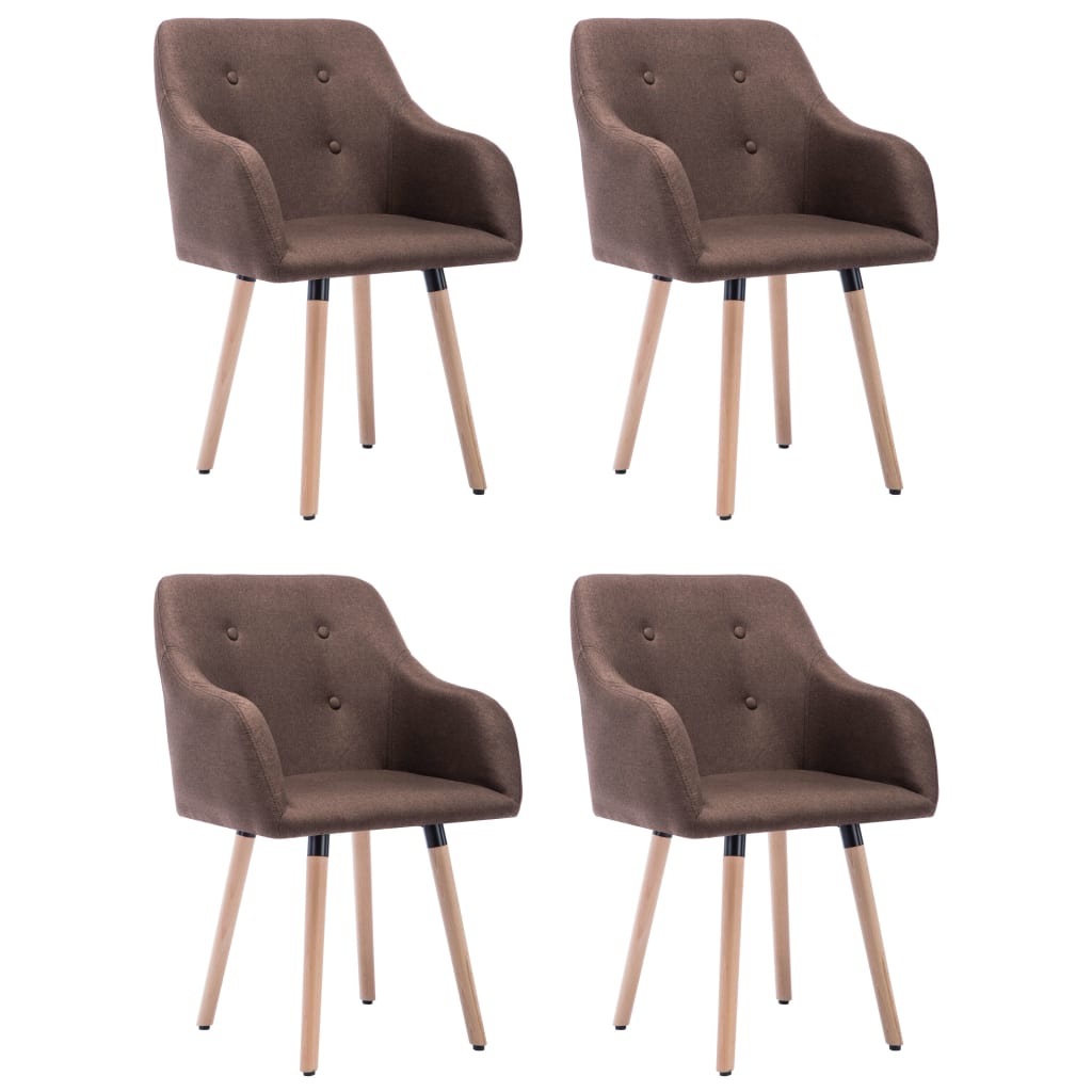 Set scaune de bucatarie, 4 buc, gri taupe, material textil 3056713