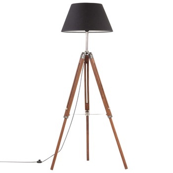 Lampadar trepied, vidaXL, Lemn de tec,25 W, E27, 64 x 59 x (100-141) cm, Maro Lampadar trepied, vidaXL, Lemn de tec,25 W, E27, 64 x 59 x (100-141) cm, Maro