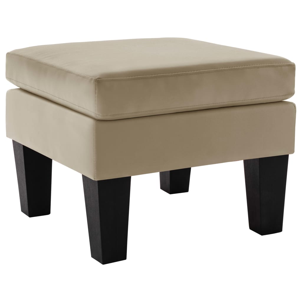 Taburet tapitat cu piele ecologica, vidaXL, Piele ecologica, 54 x 54 x 43.5 cm, Maro